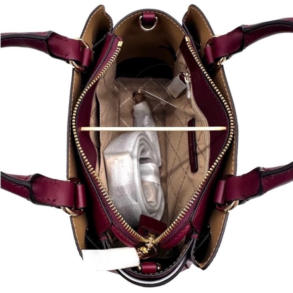 Michael Kors Reed Small Satchel Crossbody
Bag Dark Cherry - Picture 11 of 13